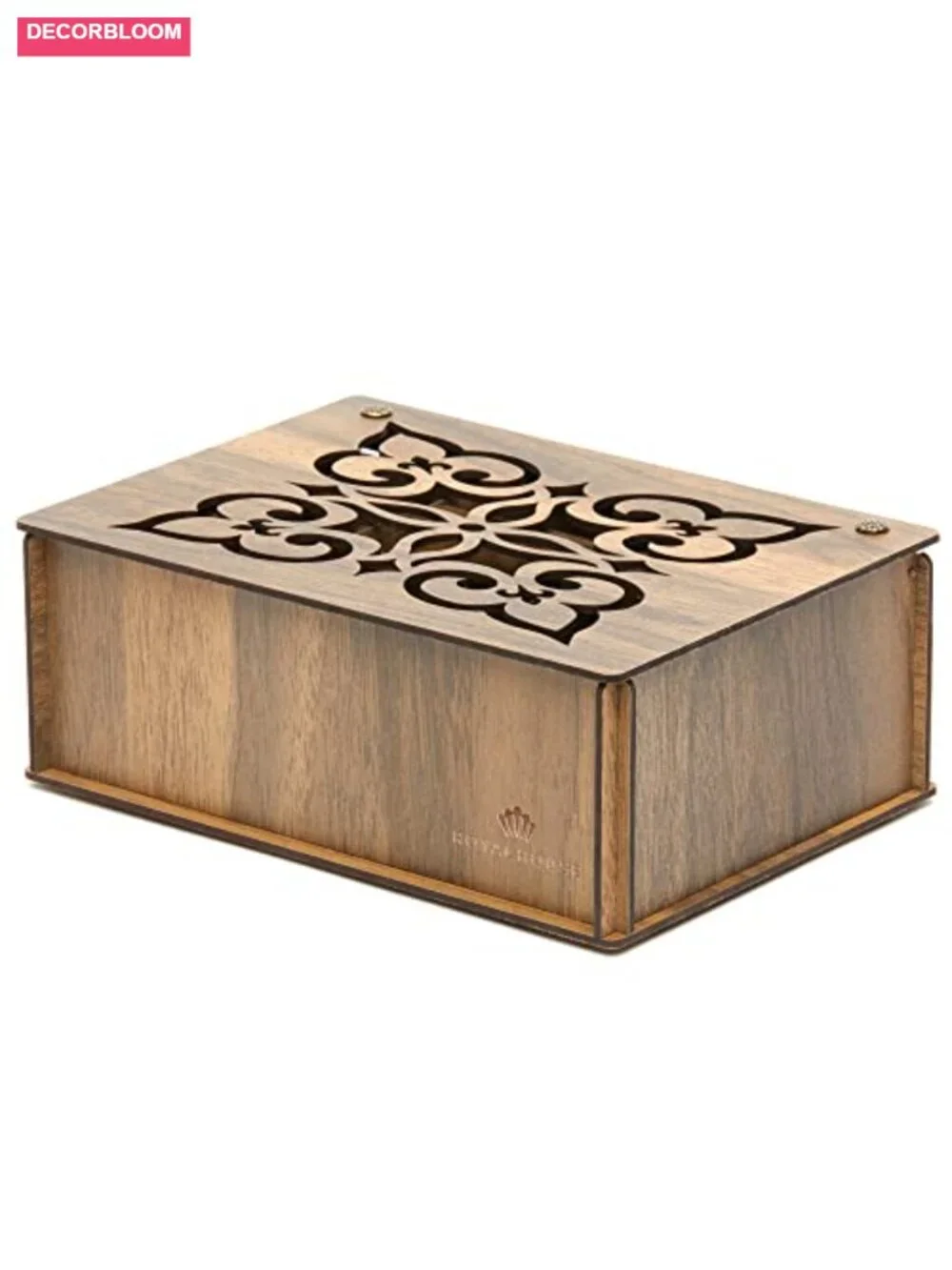 Wood Tea Storage Box 9 Compartments Walnut Eco Friendly Organizer